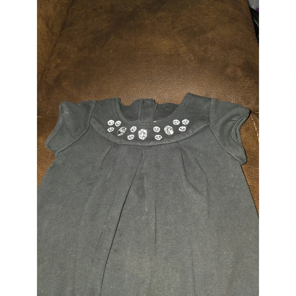 Gymboree fancy dalmatian black jeweled‎ dress size 5t